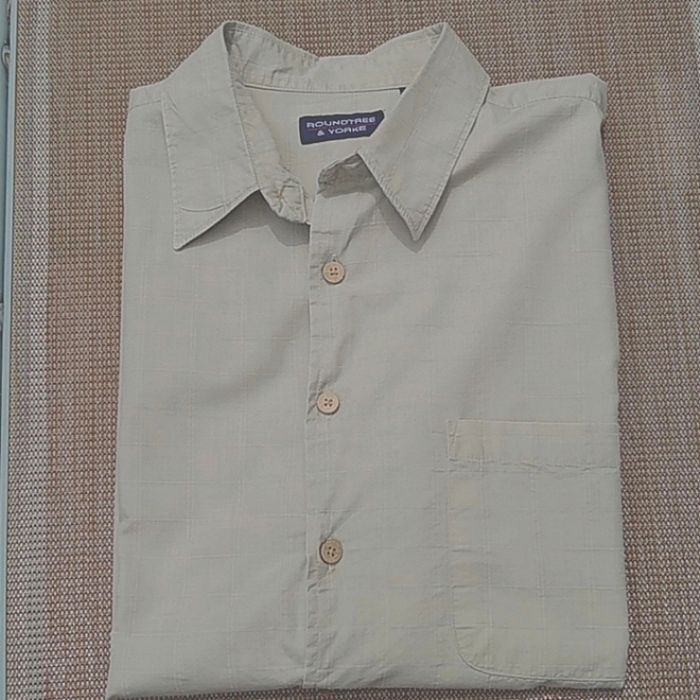 👍 Camp Shirt Khaki SS Large